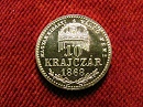 1868-as Magyar Kirlyi Vlt Pnz 10 krajcr rozetts utnveret - (1868 10 krajcr MKVP)