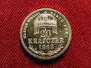 1868-as Magyar Kirlyi Vlt Pnz 20 krajcr rozetts utnveret - (1868 20 krajcr MKVP)