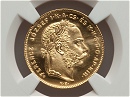 1870-es arany 8 forint / 20 Frank rozetts utnveret - (1870 8 forint)
