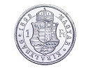 1892-es 1 forint rozetts utnveret Fiume cmer - (1892 1 forint)