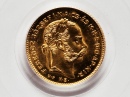 1870-es arany 4 forint / 10 frank U•P utnveret - (1870 4 forint)
