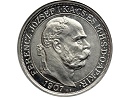 1907-es U P jellt koronzsi Artex veret platina 100 korona