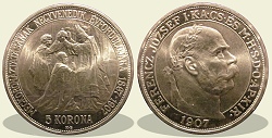 1907-as koronázási jelöletlen 5 korona - (1907 5 korona koronázási jelöletlen