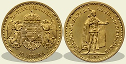 1892-es UP jelölt arany 10 korona - (1892 arany 10 korona UP jelölt)